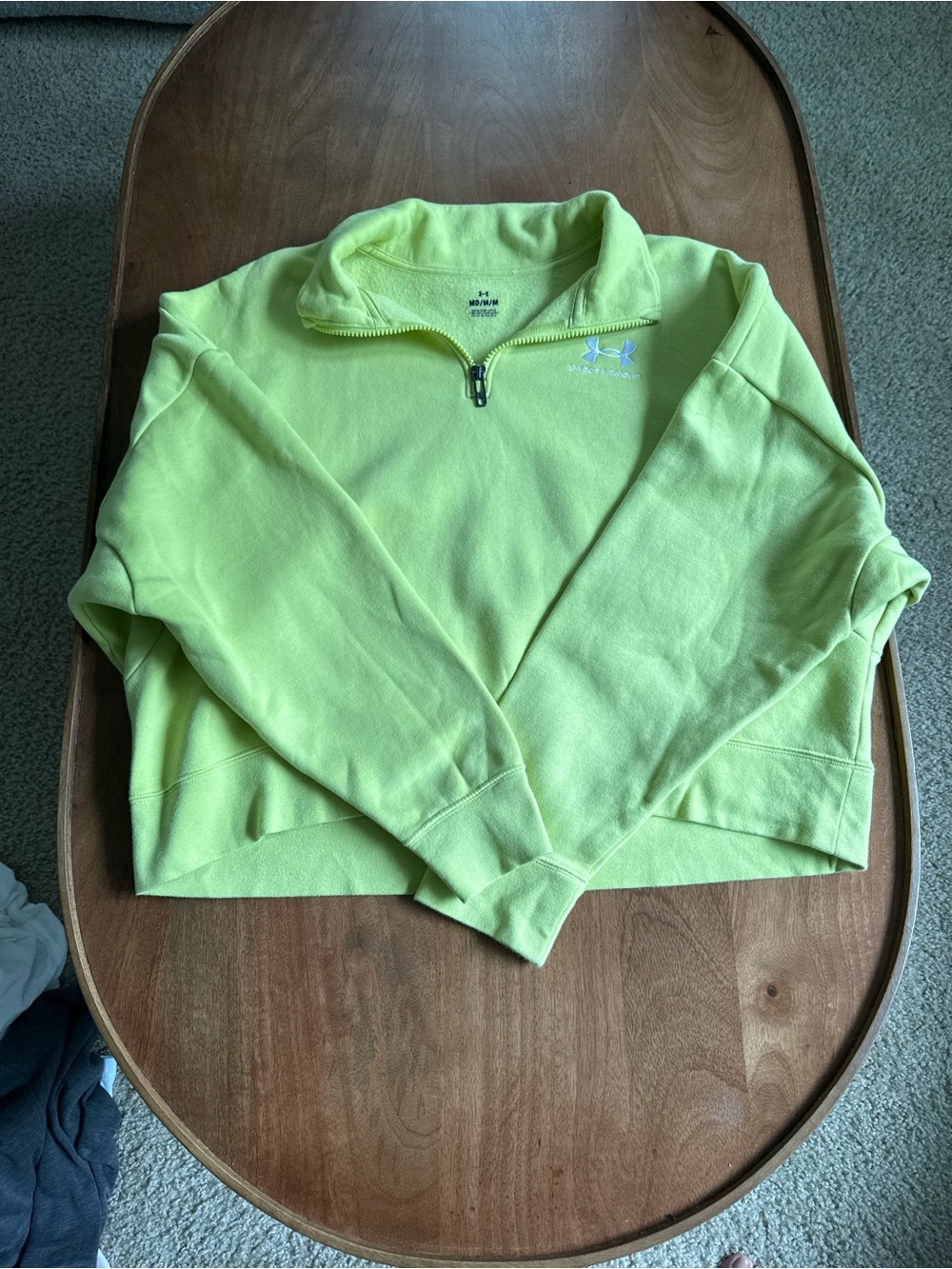 Under Armour Neon Lime Quarter-Zip Pullover